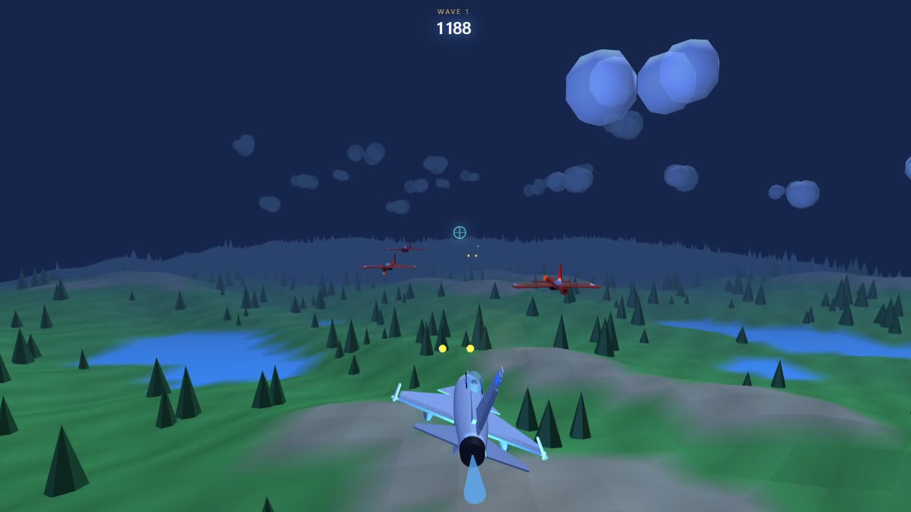 The F-16 style starting jet in Sky Lords 3D